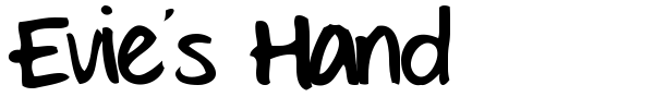 Evie's Hand font preview